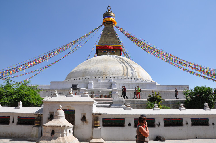 尼泊尔世界文化遗产博大哈佛塔boudhanath